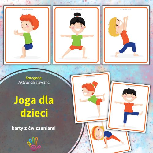 joga dla dzieci karty z ćwiczeniami wychowanie fizyczne pomysły inspiracje aktywność fizyczna ruch zdrowie dla dzieci przedszkole szkoła do druku pdf pomoce materiały dydaktyczne terapeutyczne