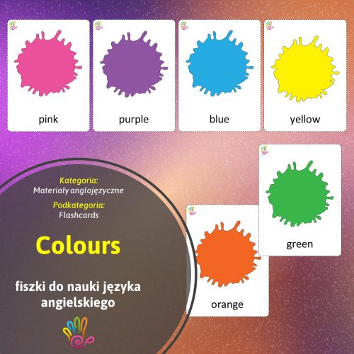 colours kolory fiszki do nauki języka angielskiego pomoce materiały flashcards po angielsku język angielski do druku do pobrania karty pracy superkid printoteka pdf