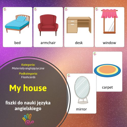 my house mój dom fiszki do nauki języka angielskiego pomoce materiały flashcards po angielsku język angielski do druku do pobrania karty pracy superkid printoteka pdf
