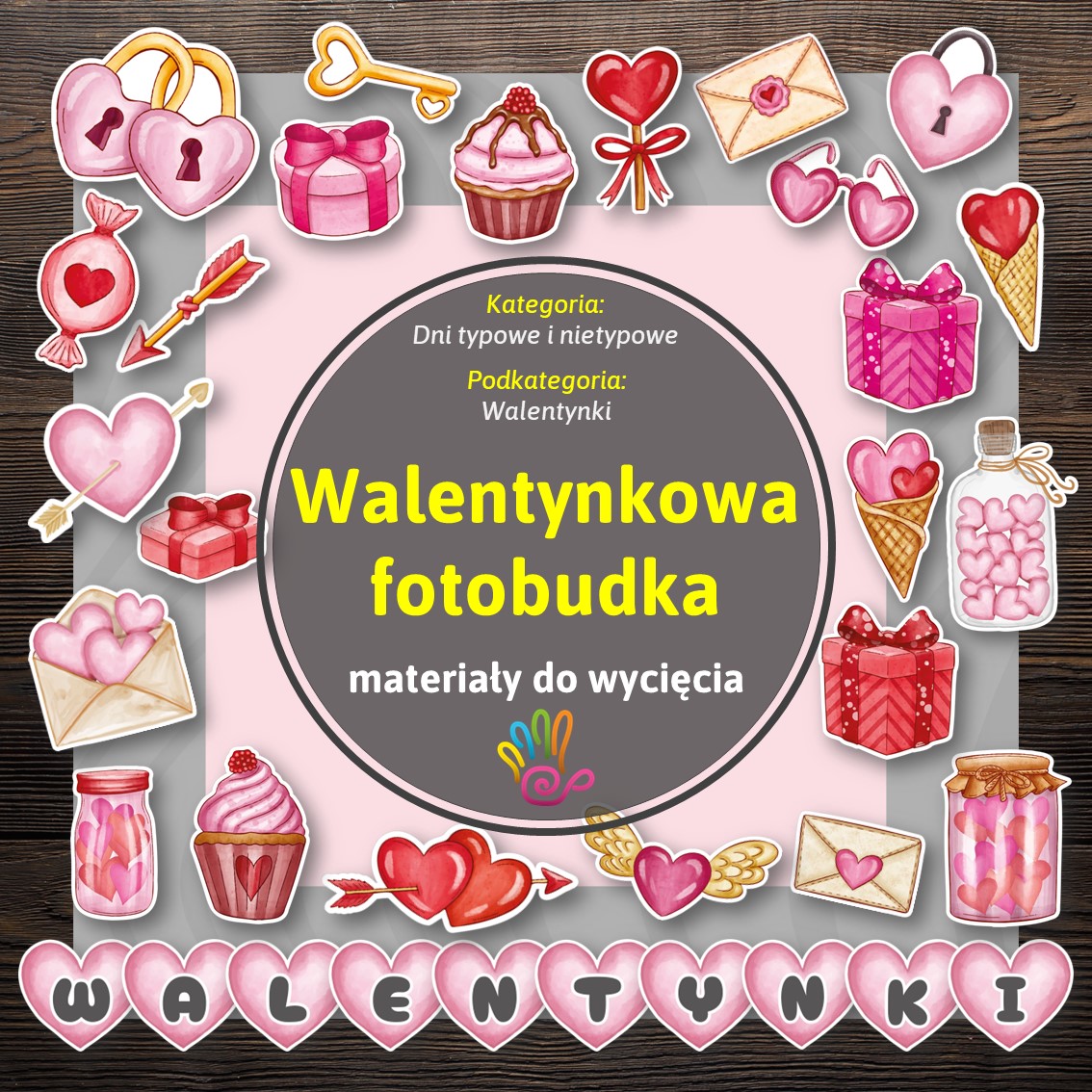 walentynkowa fotobudka walentynki 14 luty materiały do wycięcia dekoracje ozdoby scenariusz ćwiczenia pdf do druku pomoce materiały edukacyjne dydaktyczne superkid twinkl printoteka