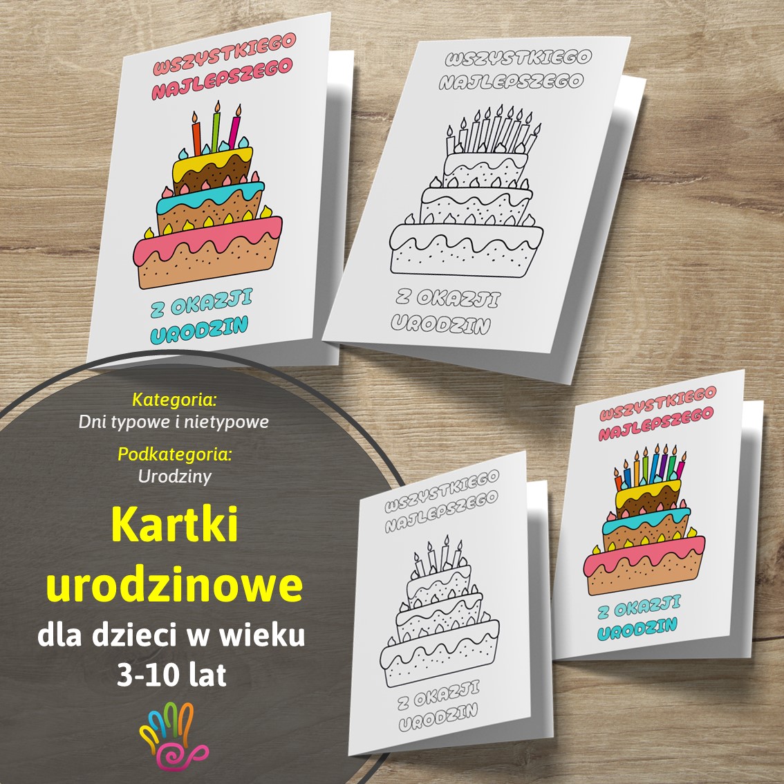 kartki urodzinowe dla dzieci karta urodziny laurka kolorowanka życzenia pomoce materiały dydaktyczne terapeutyczne pdf do druku świętowanie prezent do pobrania superkid twinkl karta pracy