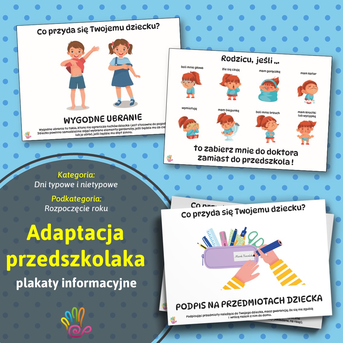 adaptacja przedszkolaka plakaty informacyjne plakat dla rodziców plansze materiały do druku pdf przedszkole gazetka rozpoczęcie roku do pobrania superkid twinkl